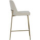 Zeke 37.75 inch Antique Brass / Bergen Ivory Counter Stool